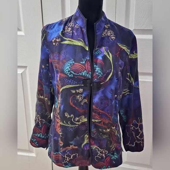 Chico's 100% Silk Kimono/Jacket     Size 1 - Picture 1 of 11